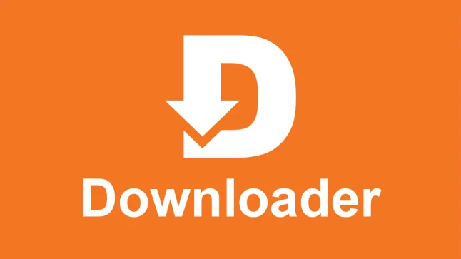 Official orange Downloader icon with a D and a white arrow