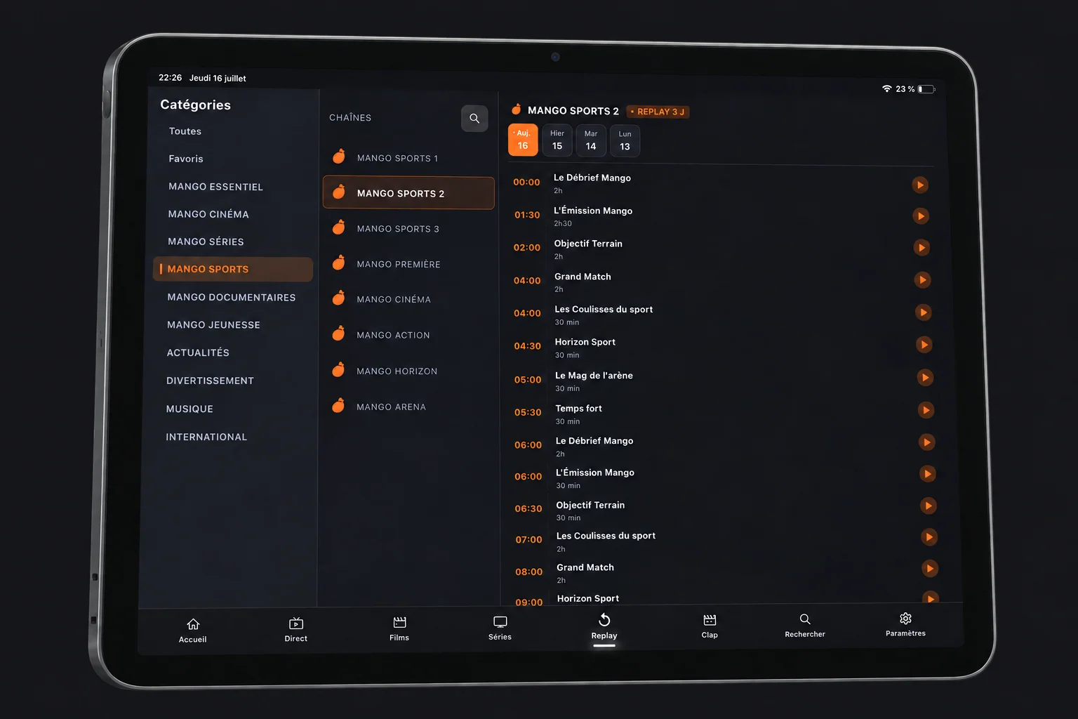Mango Player · iPad